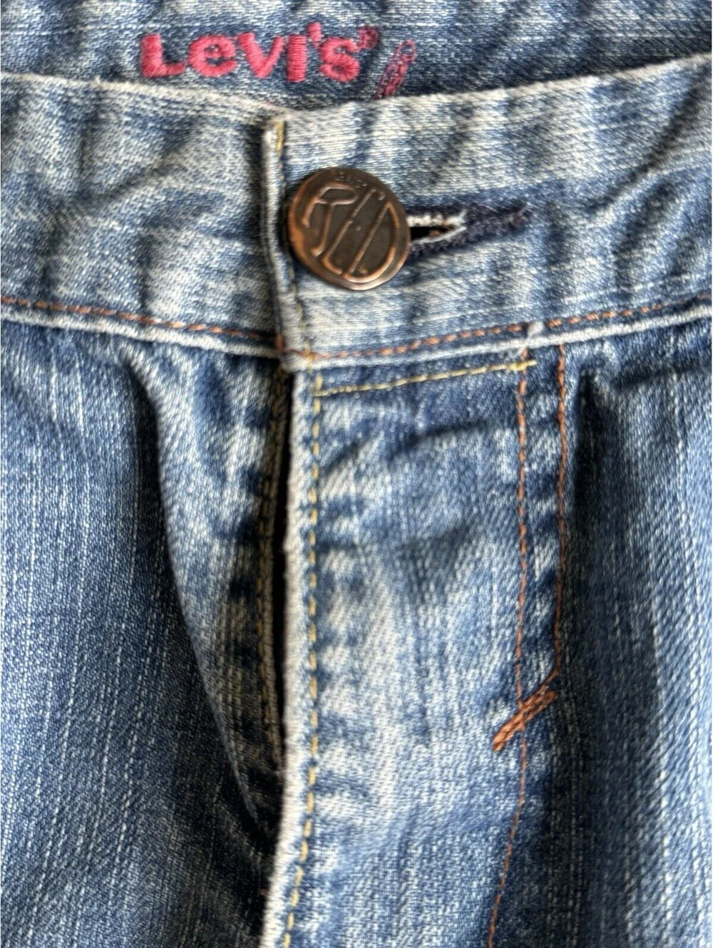 Levi’s Red Collection Men’s Slim Straight Jeans W36 L30 Blue 100% Cotton